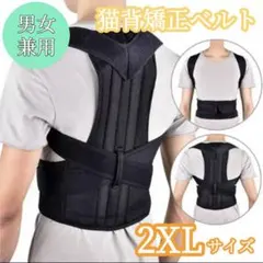 猫背矯正ベルト 姿勢サポーター 肩こり 腰痛対策 背筋サポート 2XL