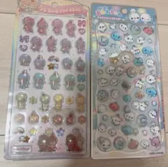 正規品 あわわちゃんプチドロップステッカー うるちゅる もんちっち セット