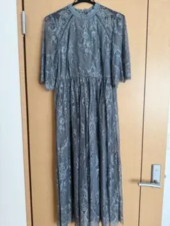 niana チュールロングパーティードレス