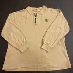 【古着】Burberrysワンポイント刺繍ロゴ 長袖ポロシャツ