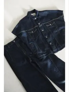 MINEDENIM styling コクーンデニムパンツ インディゴ