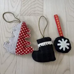 クリスマス 布製オーナメントセット