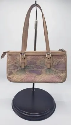 GiamiRicci JRA認定 日本製 ダイヤモンドパイソン本革 ハンドバッグ