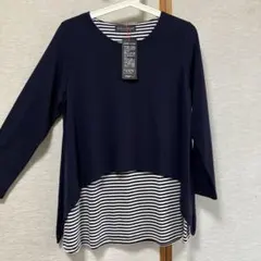 ☆値下げしました [新品]ネイビー ×ストライプ長袖チュニック