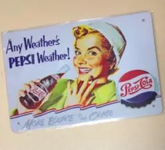 ☆pepsi=colaペプシコーラ ⑦ ☆レトロ☆ブリキ看板☆
