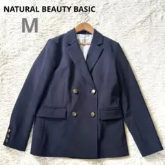 ナチュラルビューティーベーシック 紺ブレ テーラードジャケット ネイビー M