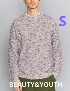 BEAUTY&YOUTH マルチカラー ミックス アゼ ニット　S