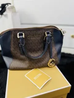 MICHAEL KORS ハンドバッグ ブラウン/ネイビー