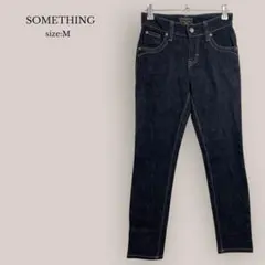 【サムシング】✨美品✨スキニーデニム　ジーンズ　ストレッチ　M相当　インディゴ