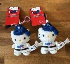 ハローキティメドジャース コラボ ぬいぐるみ 30cm MLB公式 - メルカリ