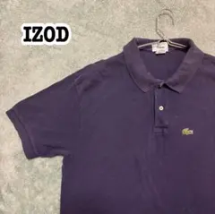 90s IZOD ラコステ　ネイビー　ポロシャツ　アメリカ製　半袖　XL