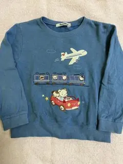 ファミリア　青いトレーナー 100cm 刺繍