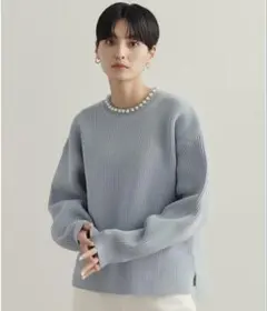 パール付きニット