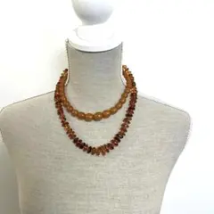 【美品】琥珀ネックレス 2本セット