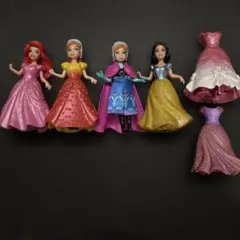 MagiClip（マジクリップ） ディズニープリンセス4体セット+着せかえ服②
