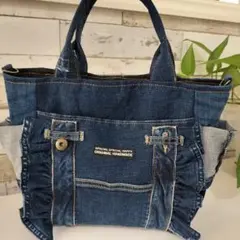 デニムフリルバッグ