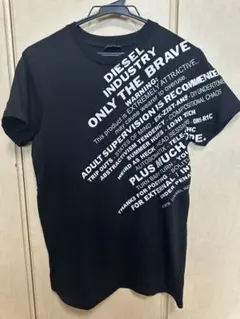 DIESEL ブラック グラフィックTシャツ