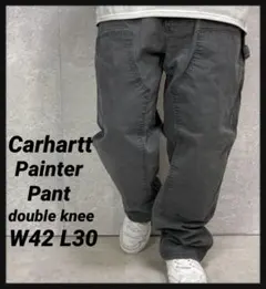カーハート ダックペインターパンツ ダブルニー グレーW42 L30 - メルカリ