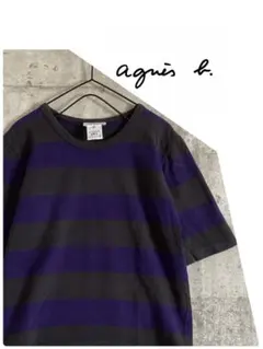 agnès b. 半袖Tシャツ 太ボーダーカットソー　コットンシャツ