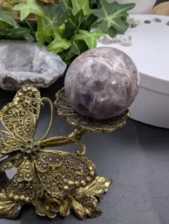 37gドリームアメジスト 夢幻紫水晶 丸玉29.4mm HG35