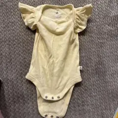 baby gap イエロー フリル袖ロンパース 3-6ヶ月