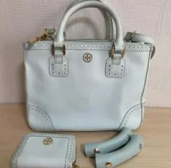 TORY BURCH トリーバーチ ハンドバッグ ウォレット 水色 ショルダーのサムネイル