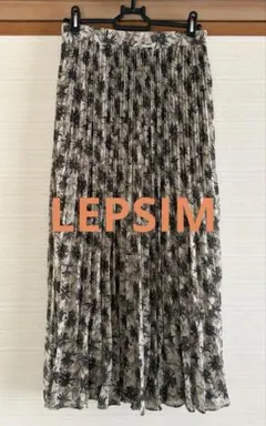 LEPSIM ボタニカル柄 プリーツロングスカート Fのサムネイル