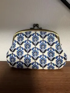 親子がま口財布 花柄 ブルー系のサムネイル