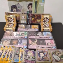 鬼滅の刃一番くじ　メモ帳セット、ラバーコースター、ラバーマスコット等 合計22個