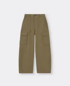 【完売品】新品未使用 GU バレルレッグカーゴパンツ M オリーブ