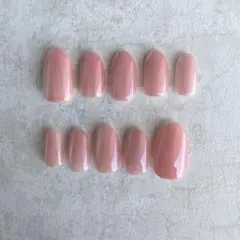 No23 現品　ピンク　マグネット　ネイルチップ　春　オーバル