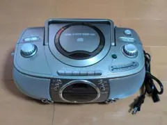 美品／カラオケもできる速度調整機能付CDラジカセ マイク2本 T-CDK-705