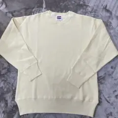 新品★GOAT★M裏起毛クルーネックスウェット15.5オンスカスタード