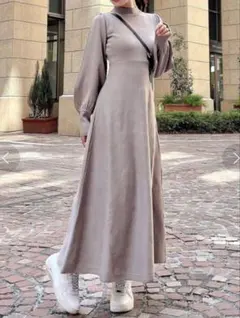 RESEXXY ロングフレアニットワンピース