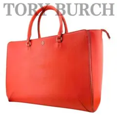 TORY BURCH ロビンソン サフィアーノ トート レッド トリーバーチ