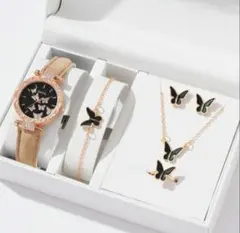 レディース　腕時計　クォーツ　アナログ　セット　ネックレス　ピアス　ブレスレット