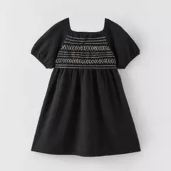 zara baby スモッキング ニット ワンピース 半袖 12-18m 86