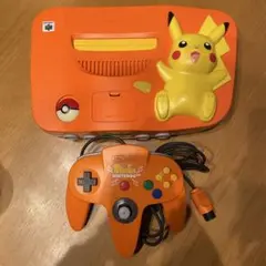 【動作確認済】ニンテンドー64 ピカチュウ オレンジ&イエロー 本体
