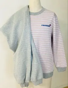 荻原　未使用　ルームウェア　PERSON'S　スウェット　M ピンク＆グレー