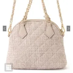 GRL 2wayストラップ付きキルティングツイードミニバッグ