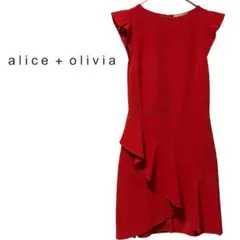 alice＋olivia アリス&オリビア ノースリーブ フリル ワンピースのサムネイル