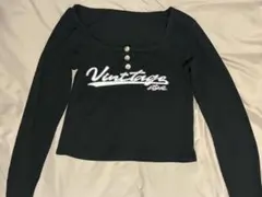 平成 y2k ギャル 短丈 ロンt ロゴtシャツ