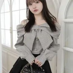 LIP SERVICE リボンオフショルロングスリーブトップス