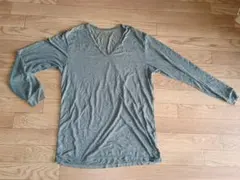 ユニクロ UNIQLO ヒートテックVネック グレー L