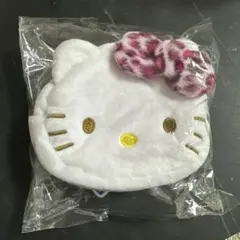 【新品未使用】ヒョウ柄リボン　キティ　ミニフェイスポーチ