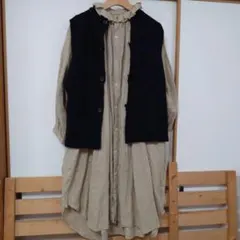 新価格　nest Robe ベージュロングワンピース
