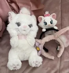おしゃれキャットマリーちゃんぬいぐるみ 東京ディズニー　カチューシャ