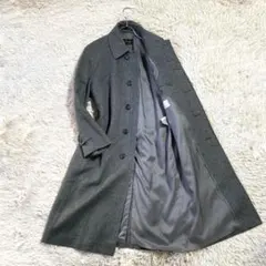 希少⭐︎ウィンドアーマー カシミヤ グレンチェック ステンカラーコート 比翼