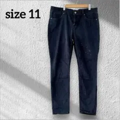 ブラック パンツ 【M〜L相当】 ユニセックス カジュアル 汚れあり 作業着など