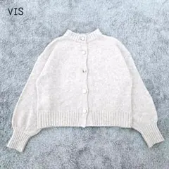 ビス　キラっとレトロ釦ボリュームスリーブカーディガン(M)ウール混　フェミニンのサムネイル